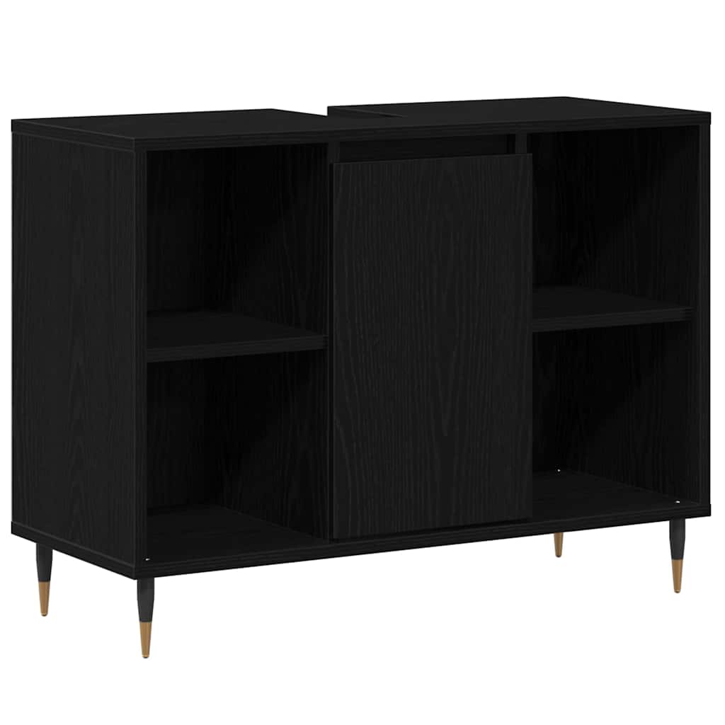 Kupaonski ormar Crna 80 x 33 x 60 cm Konstruirano drvo