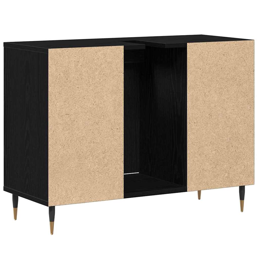 Kupaonski ormar Crna 80 x 33 x 60 cm Konstruirano drvo