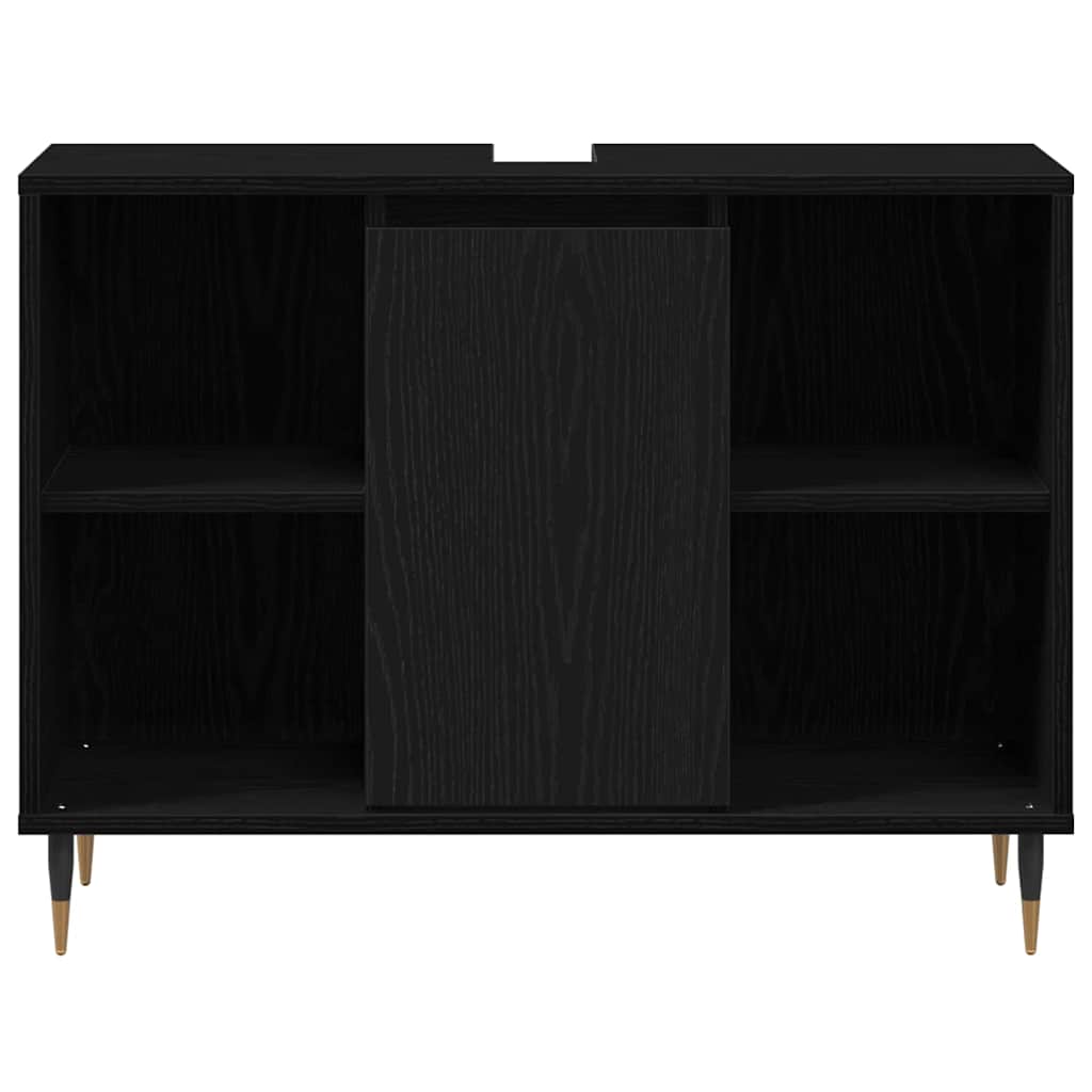 Kupaonski ormar Crna 80 x 33 x 60 cm Konstruirano drvo