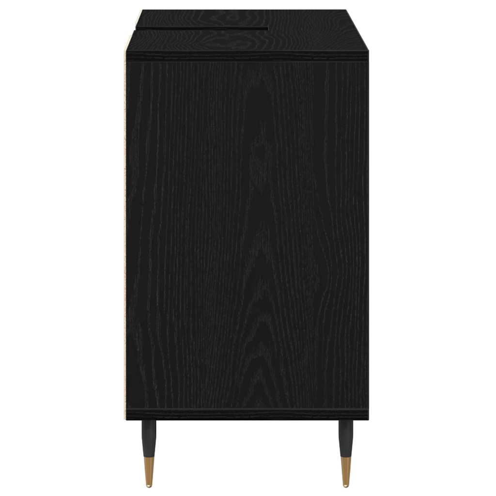 Kupaonski ormar Crna 80 x 33 x 60 cm Konstruirano drvo
