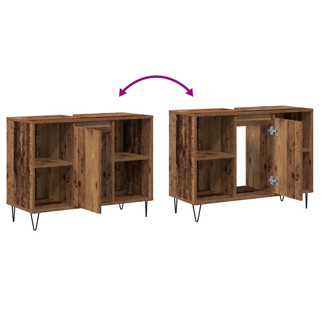 Kupaonski ormar Staro drvo 80 x 33 x 60 cm Konstruirano drvo
