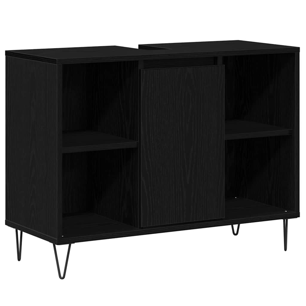 Kupaonski ormar Crna 80 x 33 x 60 cm Konstruirano drvo