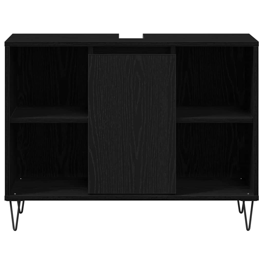 Kupaonski ormar Crna 80 x 33 x 60 cm Konstruirano drvo