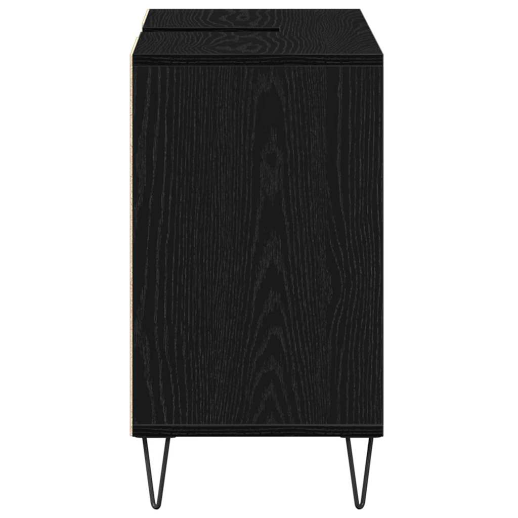 Kupaonski ormar Crna 80 x 33 x 60 cm Konstruirano drvo