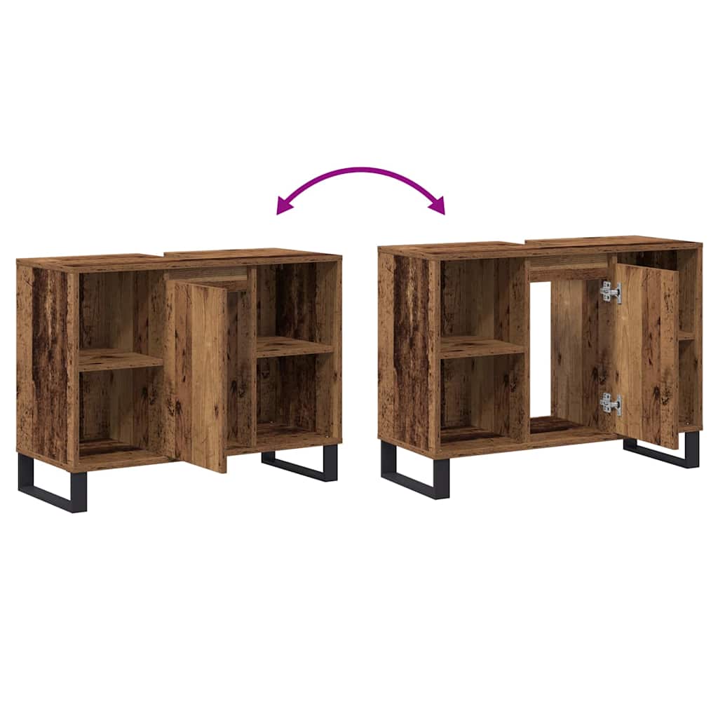 Kupaonski ormar Staro drvo 80 x 33 x 60 cm Konstruirano drvo