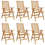 Stolica 6 pcs Smeđa 64.5 x 52 x 108 cm Čvrsto teak drvo
