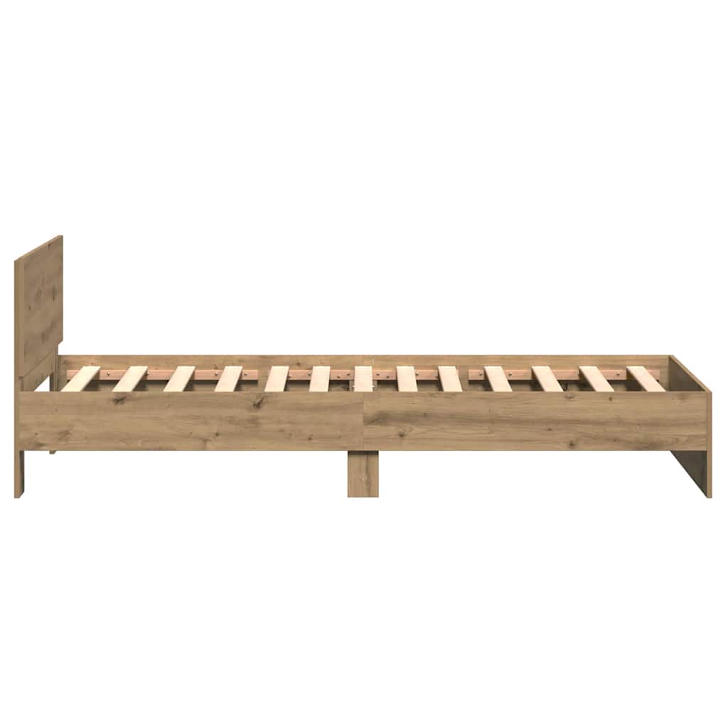 Krevetna konstrukcija Umjetnički hrast 203 x 104 x 70 cm