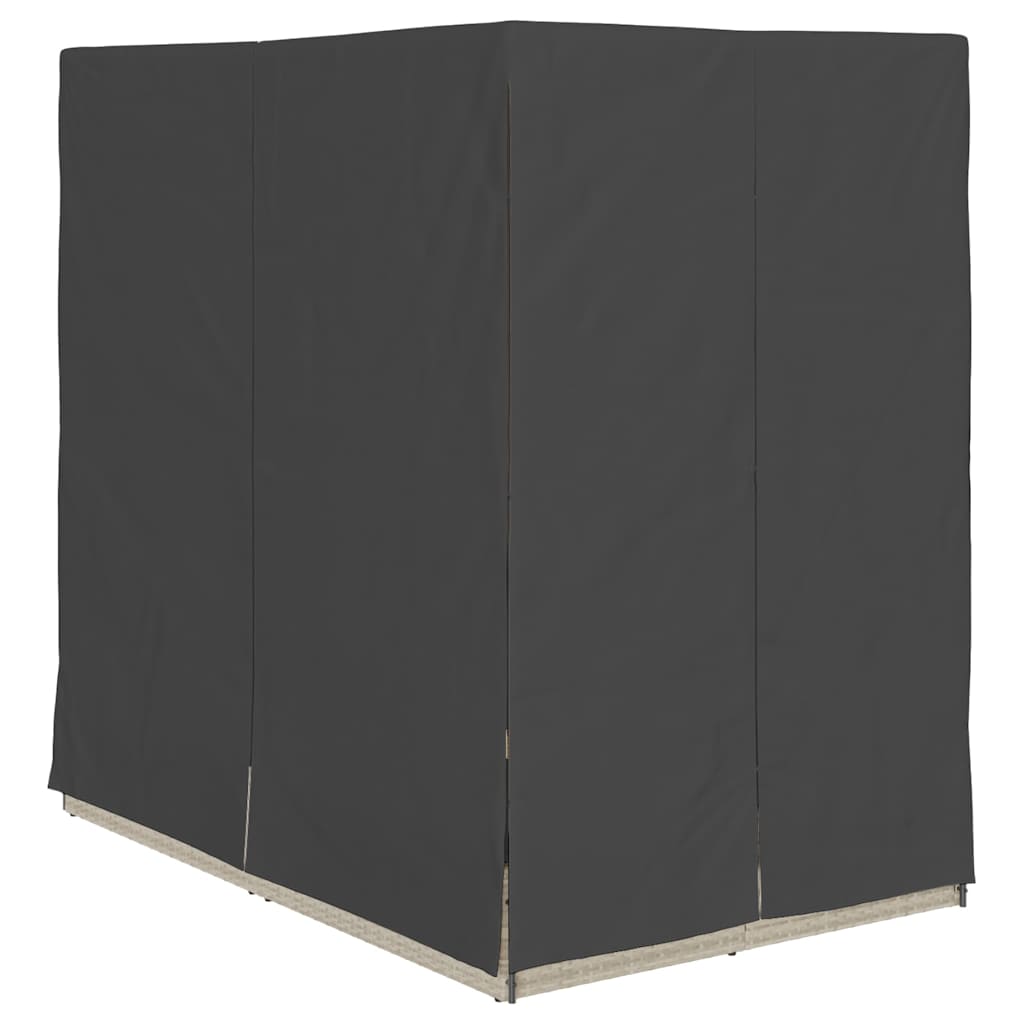 Dvostruka ležaljka Svijetlo siva 205 x 129 x 200 cm poliratan