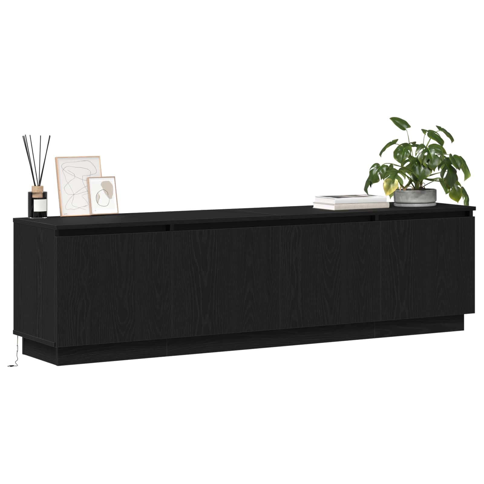 TV ormar Crni hrast 180 x 38 x 49 cm Konstruirano drvo