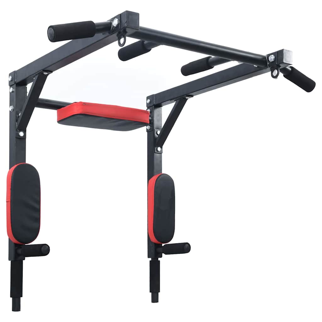Stalak za zgibove i dipove Crna i crvena 89 x 59 x 70 cm