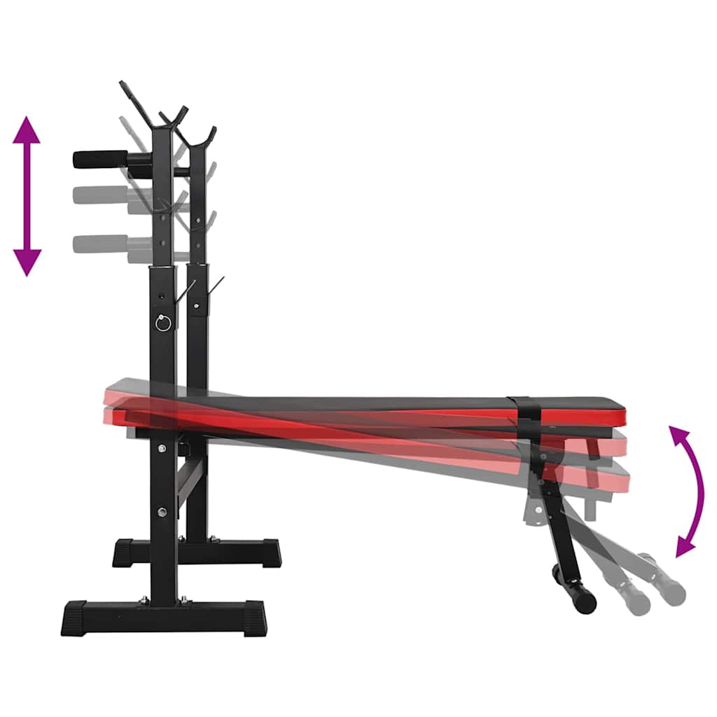 Klupa za težine Crna 126.5 x 67 x 111 cm