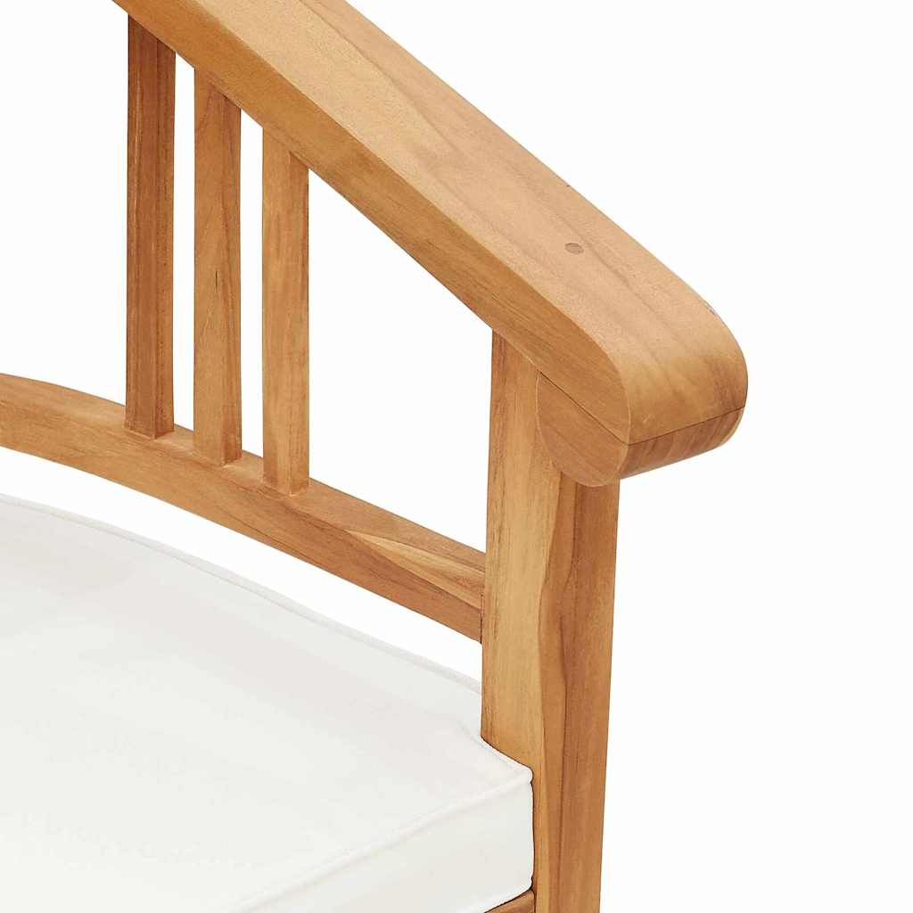 Stolica s jastukom 2 pcs Smeđa 63 x 58 x 89 cm Čvrsto teak drvo