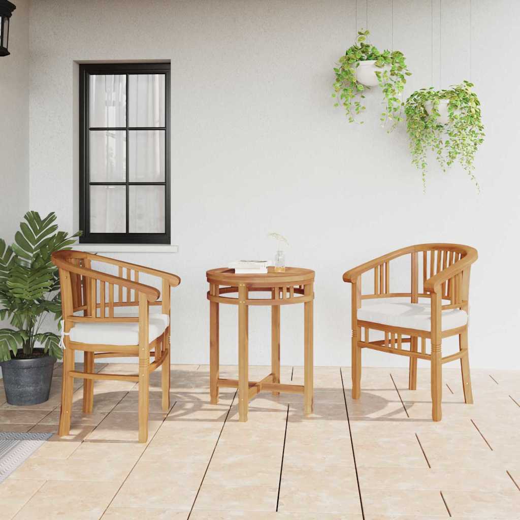 Stolica s jastukom 2 pcs Smeđa 63 x 58 x 89 cm Čvrsto teak drvo