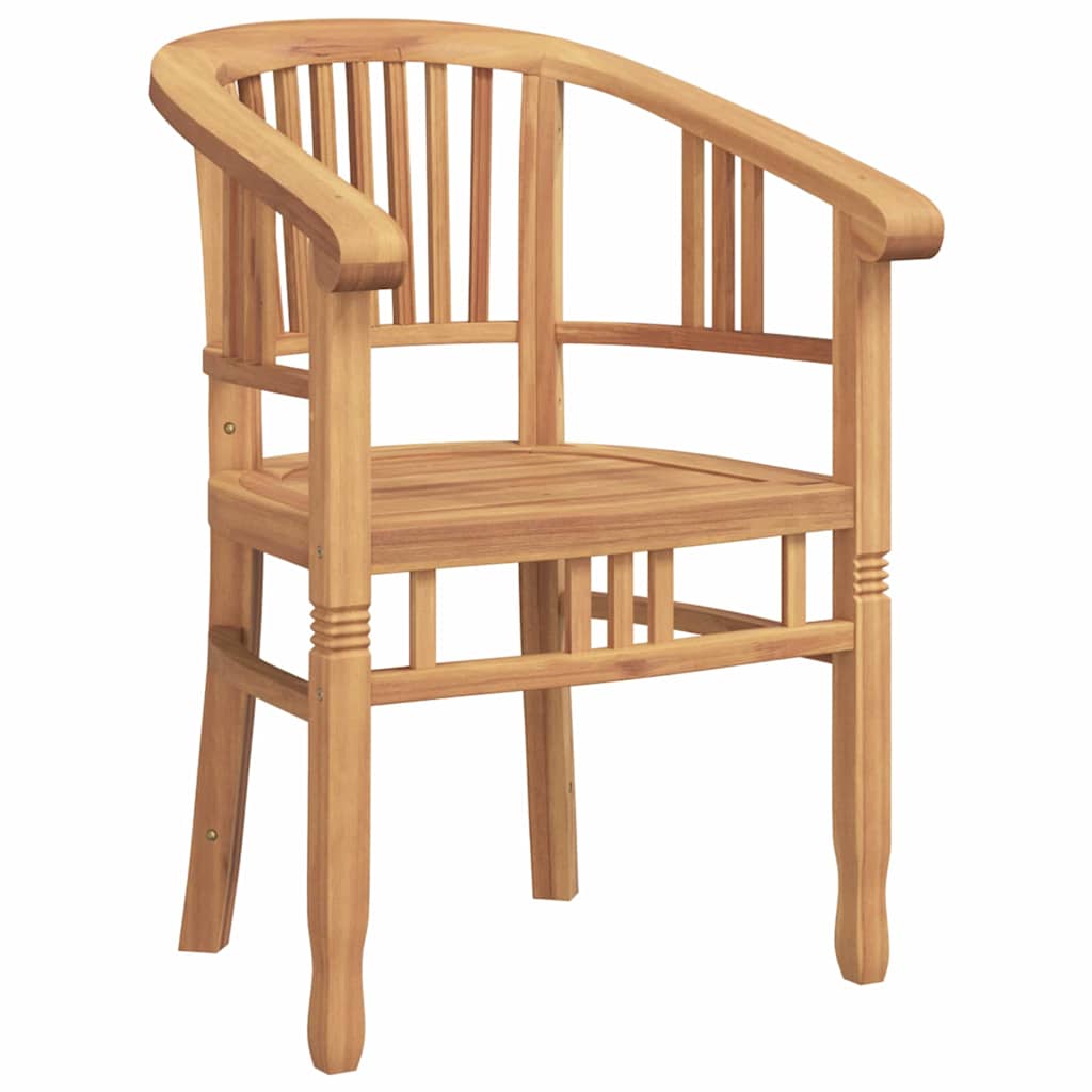 Stolica s jastukom 2 pcs Smeđa 63 x 58 x 89 cm Čvrsto teak drvo
