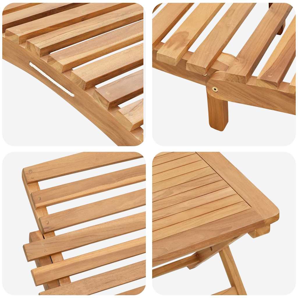 Ležaljka 2 pcs Smeđa 198 x 55 x 58,5 cm Čvrsto teak drvo