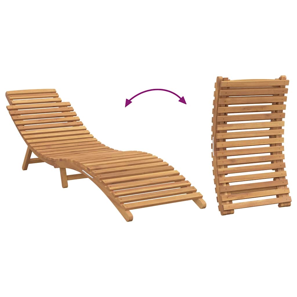 Ležaljka 2 pcs Smeđa 198 x 55 x 58,5 cm Čvrsto teak drvo