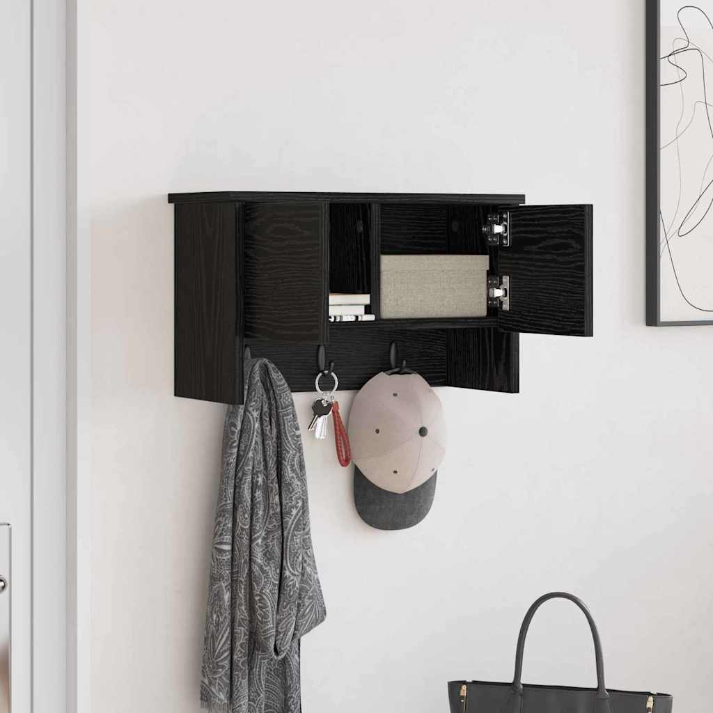 Vješalica za kapute na zidu Zidne Crni hrast 50 x 20 x 30 cm