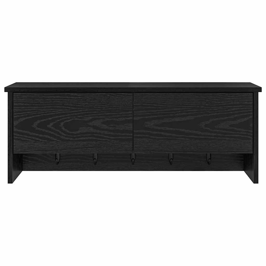 Vješalica za kapute na zidu Zidne Crni hrast 80 x 20 x 30 cm