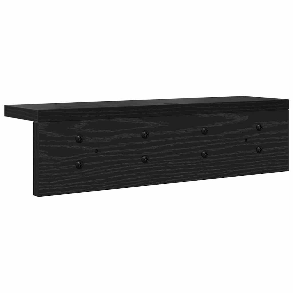 Vješalica za kapute na zidu Crni hrast 40 x 10,5 x 10,5 cm