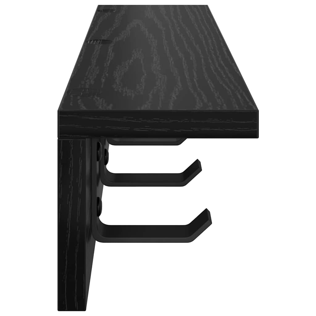 Vješalica za kapute na zidu Crni hrast 40 x 10,5 x 10,5 cm