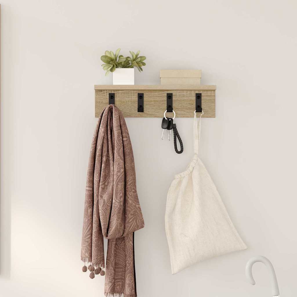 Vješalica za kapute na zidu Sonoma hrast 40 x 10,5 x 10,5 cm