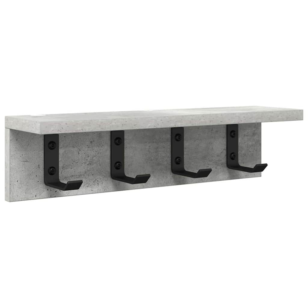 Vješalica za kapute na zidu Betonski sivi 40 x 10,5 x 10,5 cm