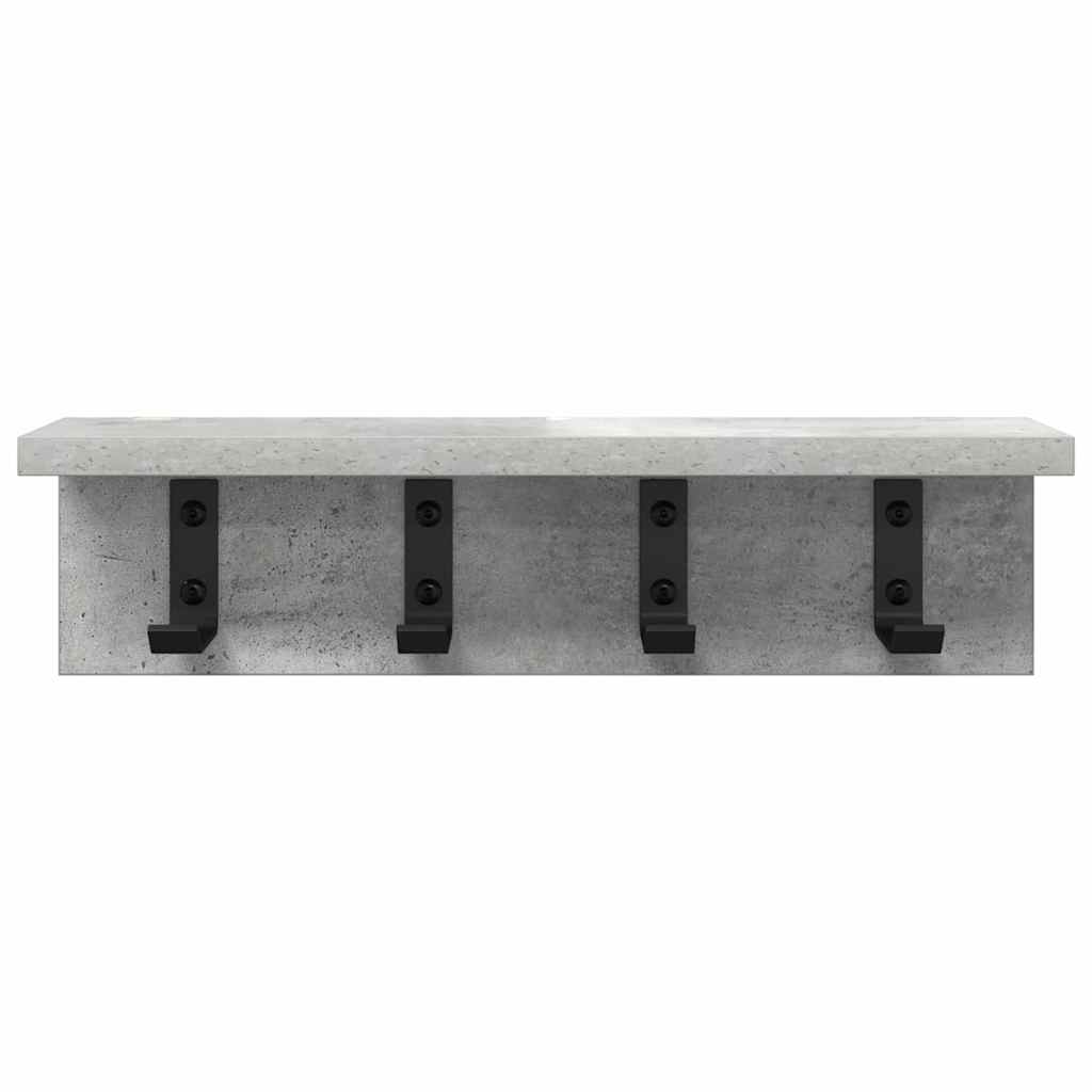 Vješalica za kapute na zidu Betonski sivi 40 x 10,5 x 10,5 cm