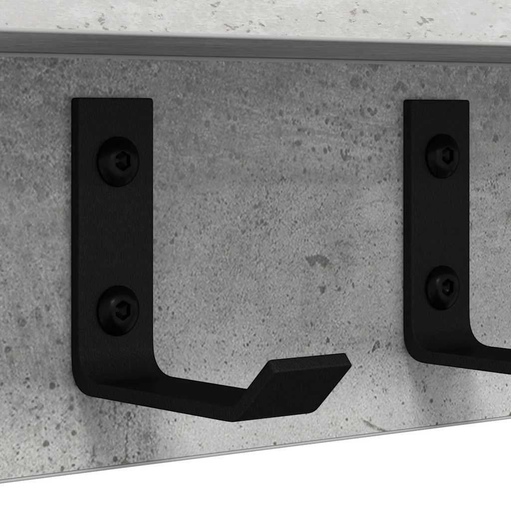 Vješalica za kapute na zidu Betonski sivi 60 x 10,5 x 10,5 cm