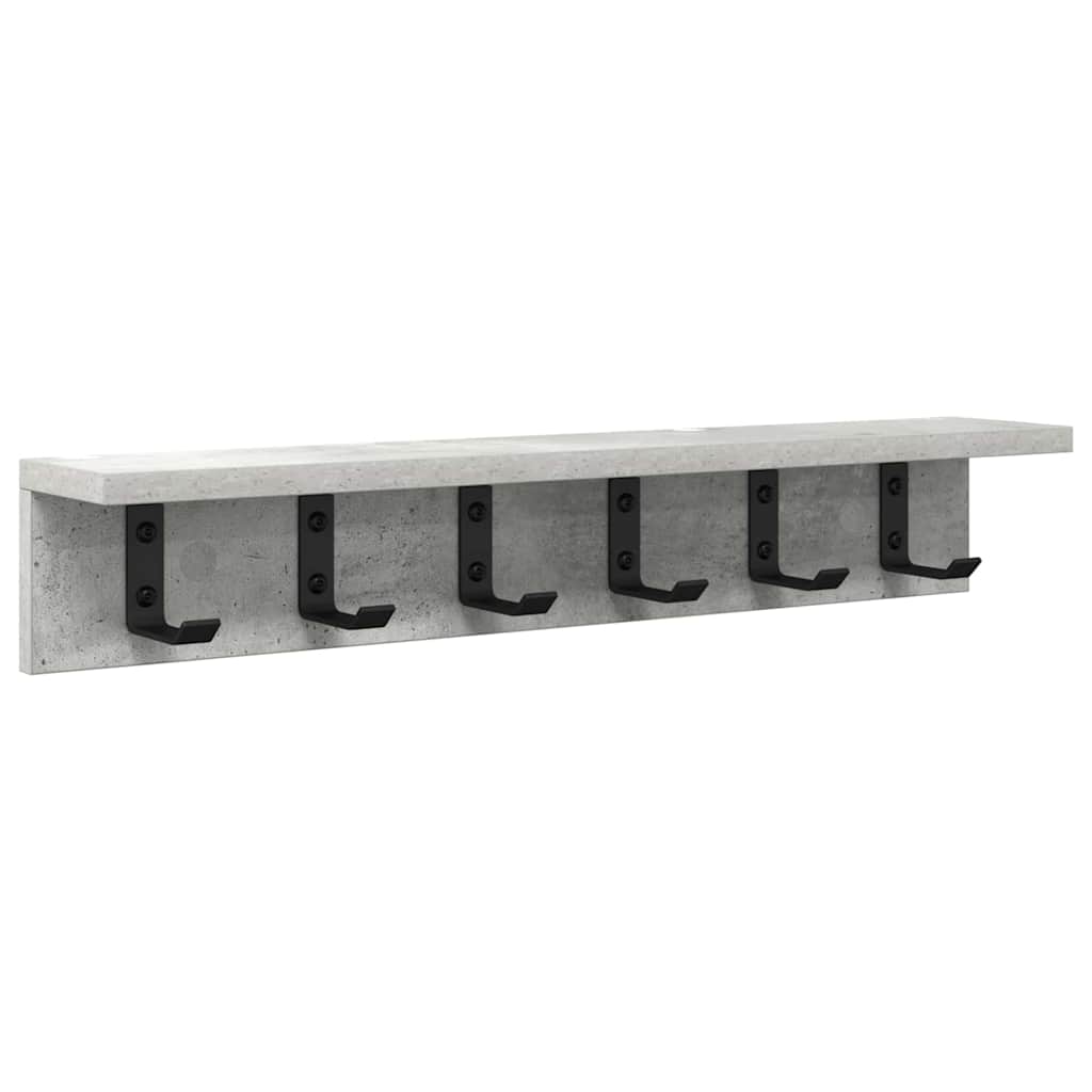 Vješalica za kapute na zidu Betonski sivi 60 x 10,5 x 10,5 cm