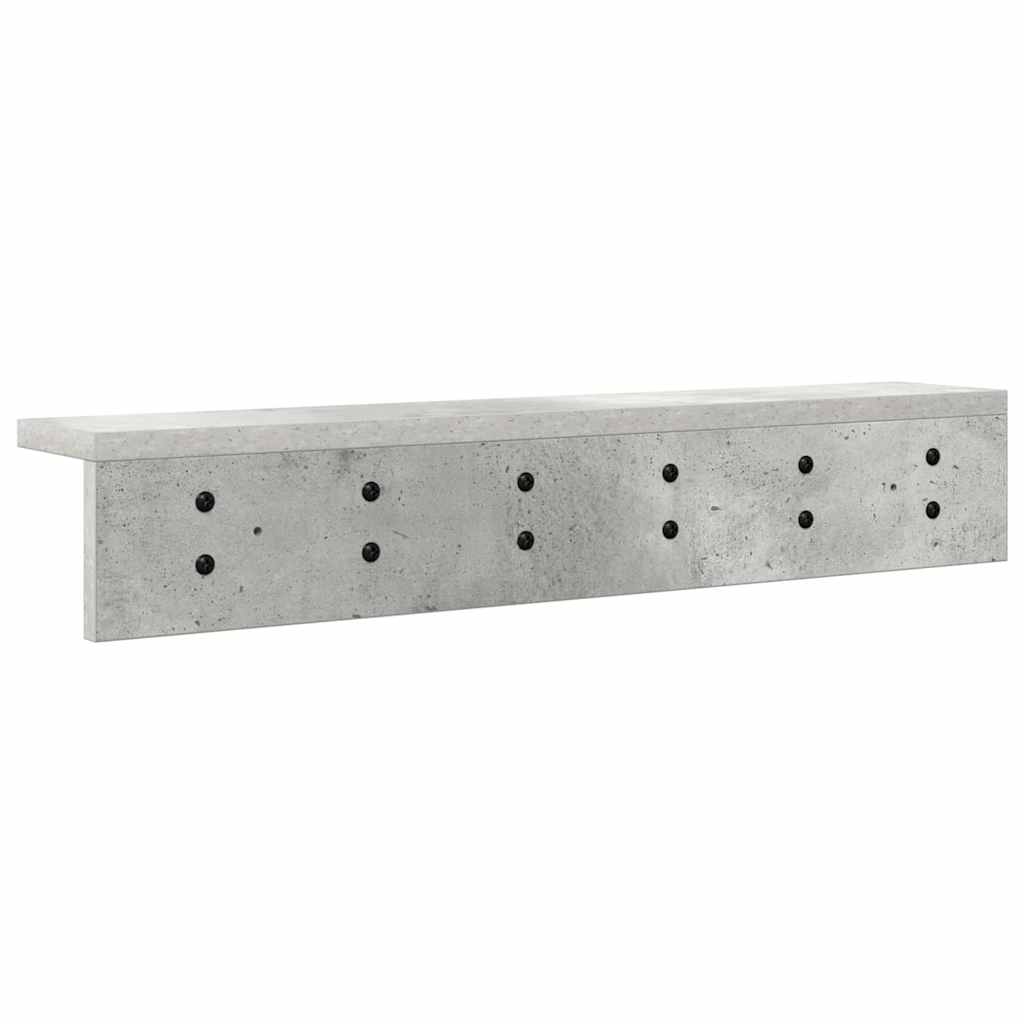 Vješalica za kapute na zidu Betonski sivi 60 x 10,5 x 10,5 cm