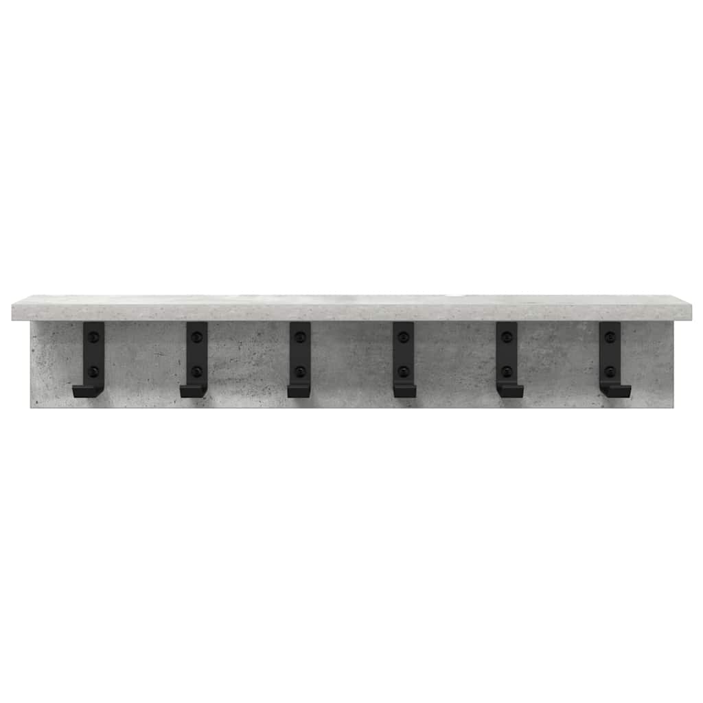 Vješalica za kapute na zidu Betonski sivi 60 x 10,5 x 10,5 cm