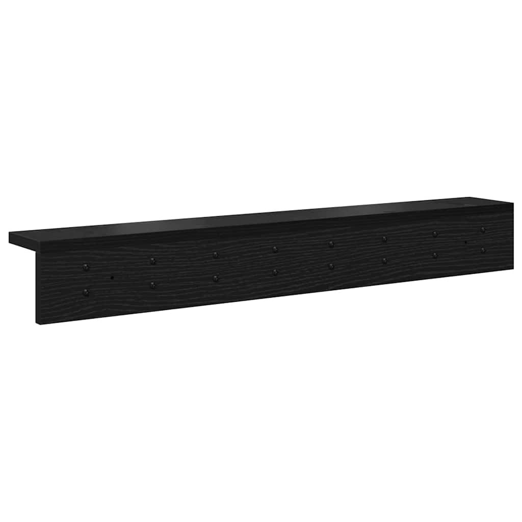 Vješalica za kapute na zidu Crni hrast 80 x 10,5 x 10,5 cm