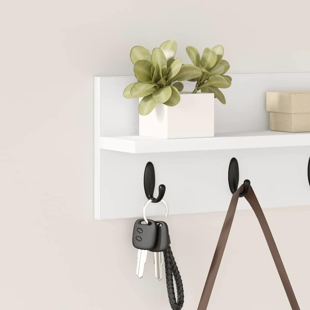 Vješalica za kapute na zidu Zidne Bijelo 40 x 10,5 x 18 cm