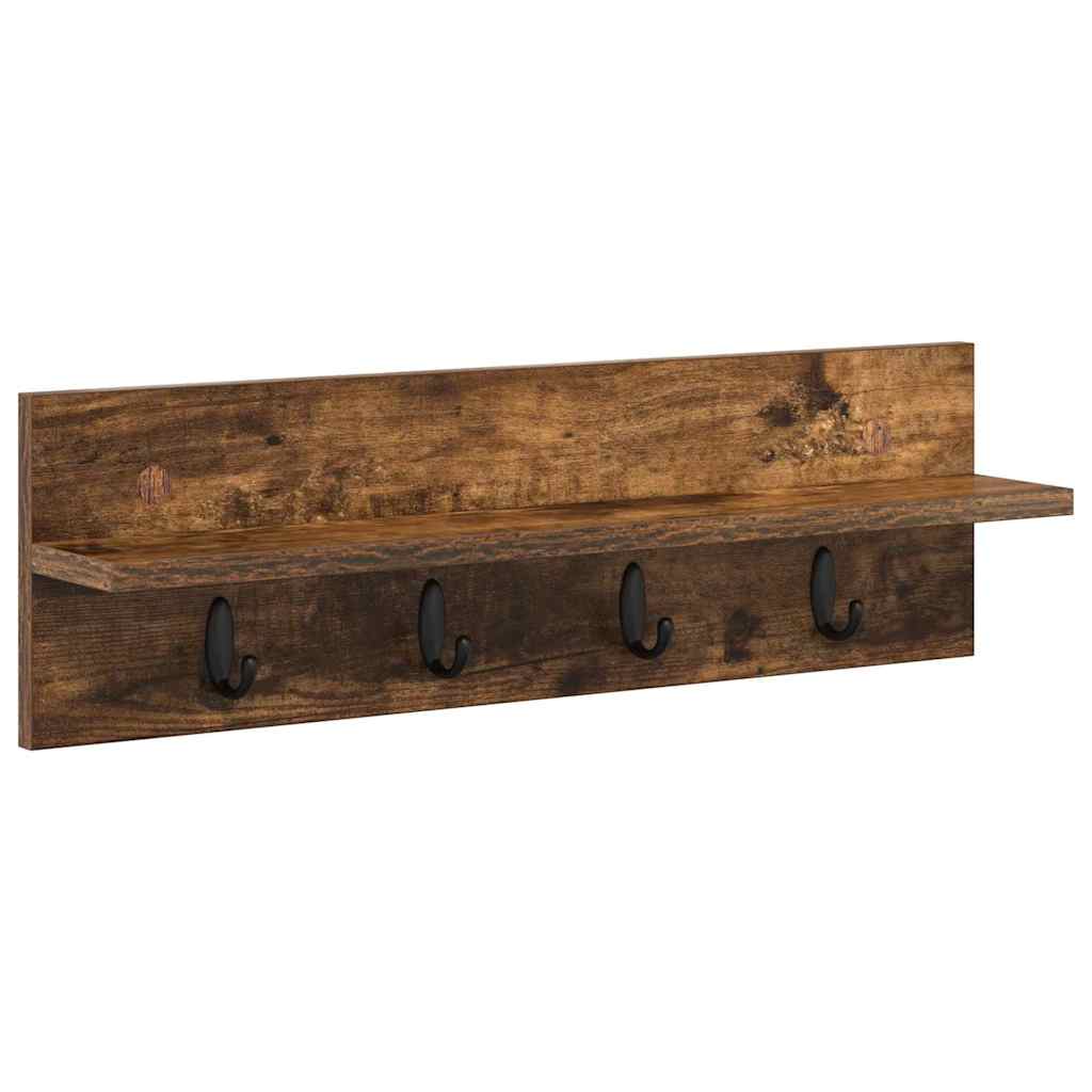 Vješalica za kapute na zidu Dimljeni hrast 60 x 10,5 x 18 cm