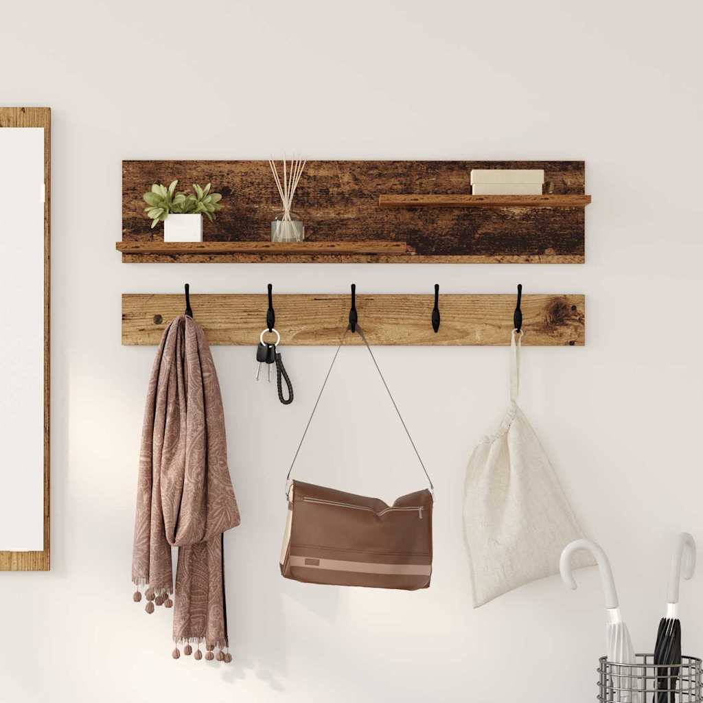 Vješalica za kapute na zidu Zidne Staro drvo 90 x 15 x 36 cm