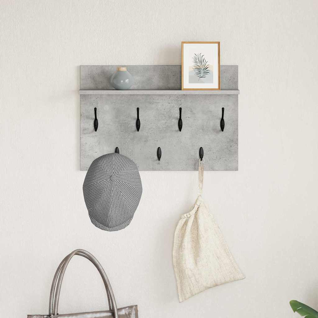 Vješalica za kapute na zidu Zidne Betonski sivi 60 x 40 x 12 cm