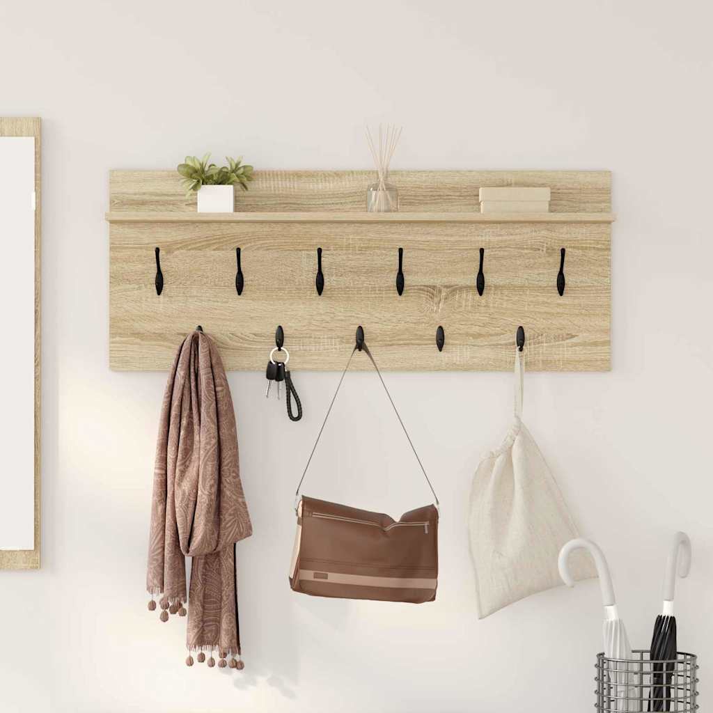 Vješalica za kapute na zidu Zidne Sonoma hrast 100 x 40 x 12 cm