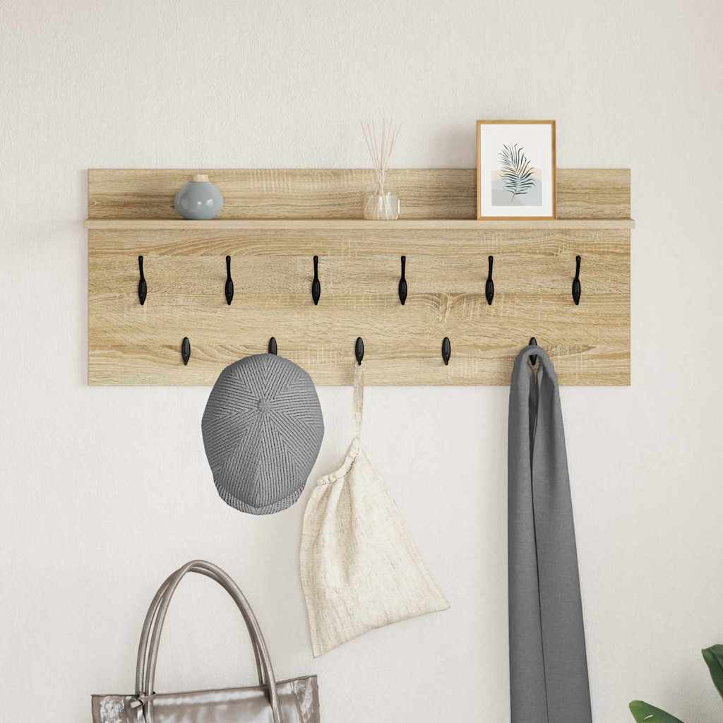 Vješalica za kapute na zidu Zidne Sonoma hrast 100 x 40 x 12 cm