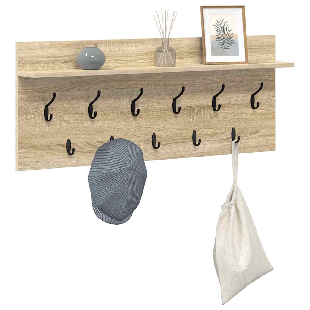 Vješalica za kapute na zidu Zidne Sonoma hrast 100 x 40 x 12 cm