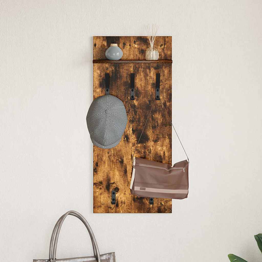 Vješalica za kapute na zidu Dimljeni hrast 40 x 10 x 90 cm