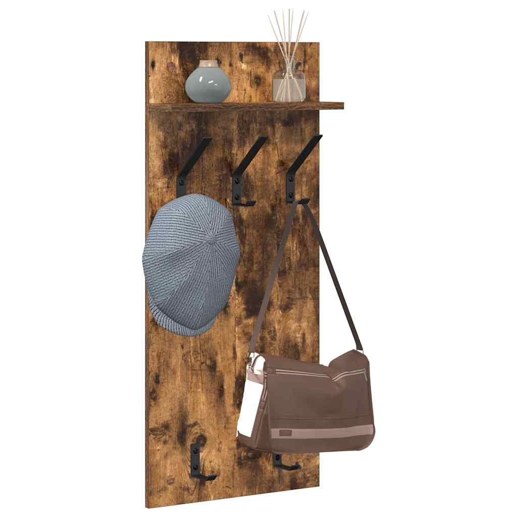 Vješalica za kapute na zidu Dimljeni hrast 40 x 10 x 90 cm