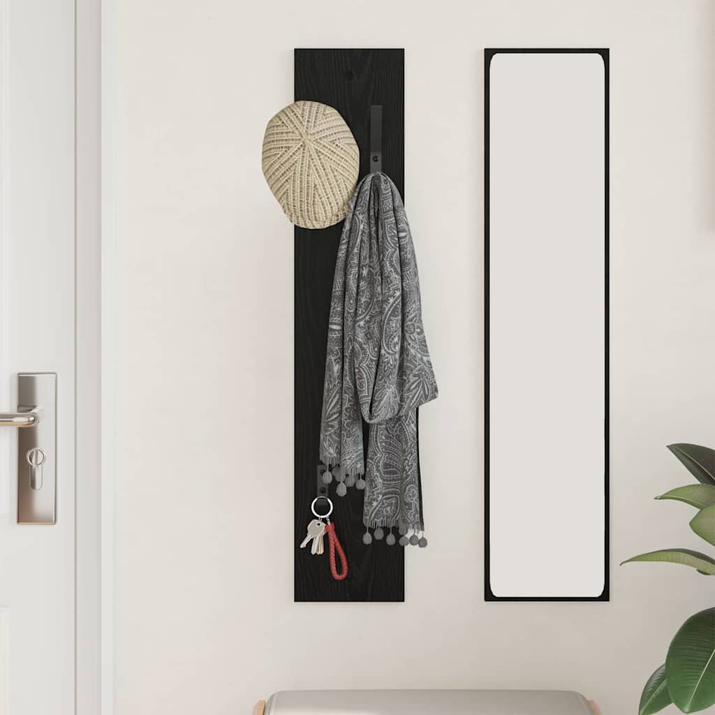 Vješalica za kapute na zidu Zidne Crni hrast 20 x 1,5 x 100 cm