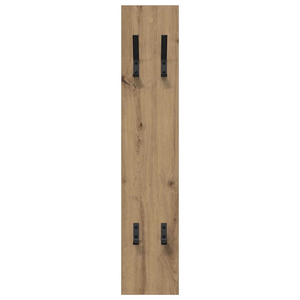 Vješalica za kapute na zidu Umjetnički hrast 20 x 1,5 x 100 cm