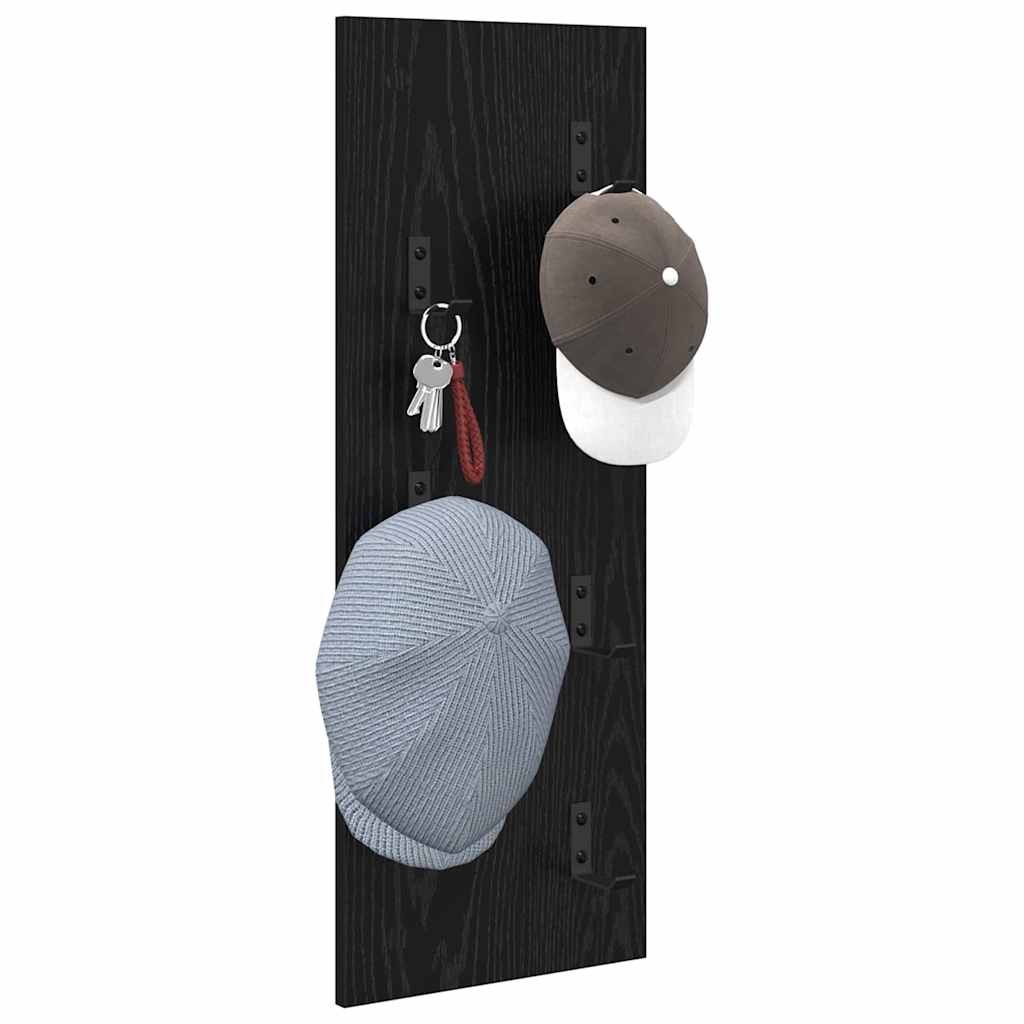 Vješalica za kapute na zidu Zidne Crni hrast 30 x 1,5 x 80 cm