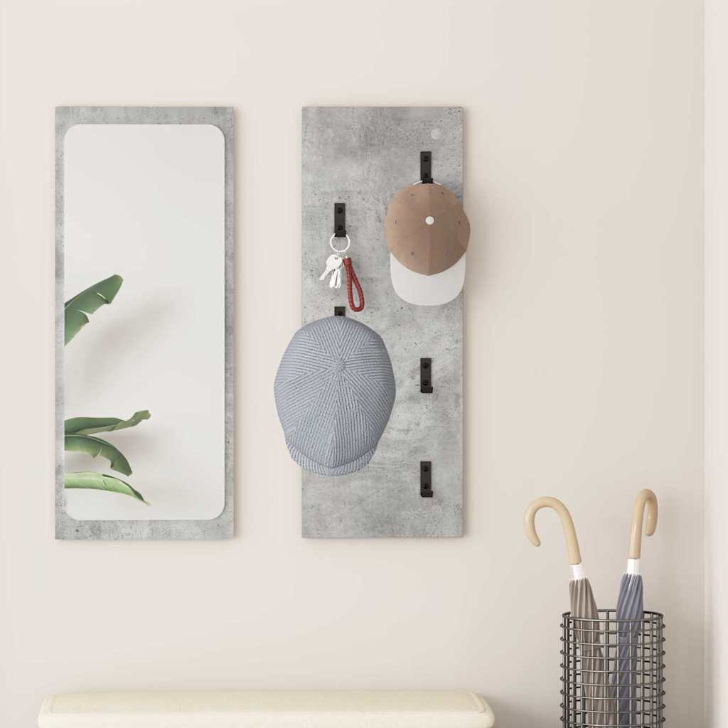 Vješalica za kapute na zidu Betonski sivi 30 x 1,5 x 80 cm