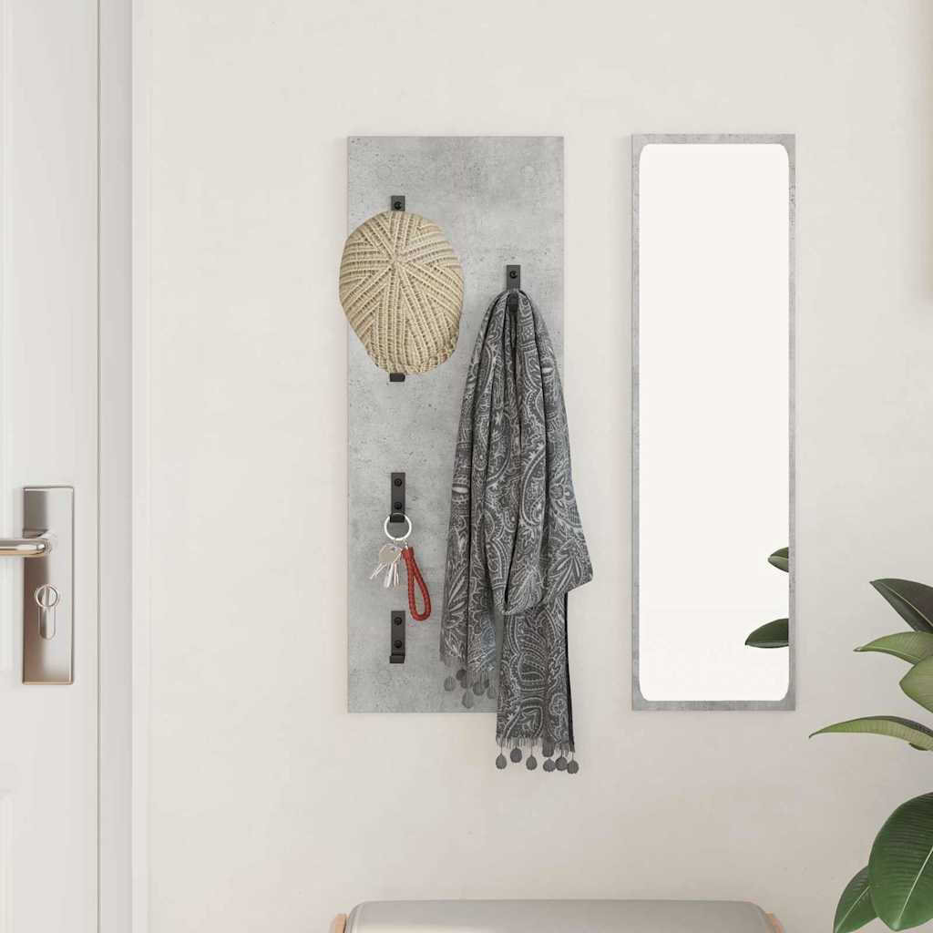 Vješalica za kapute na zidu Betonski sivi 30 x 1,5 x 80 cm