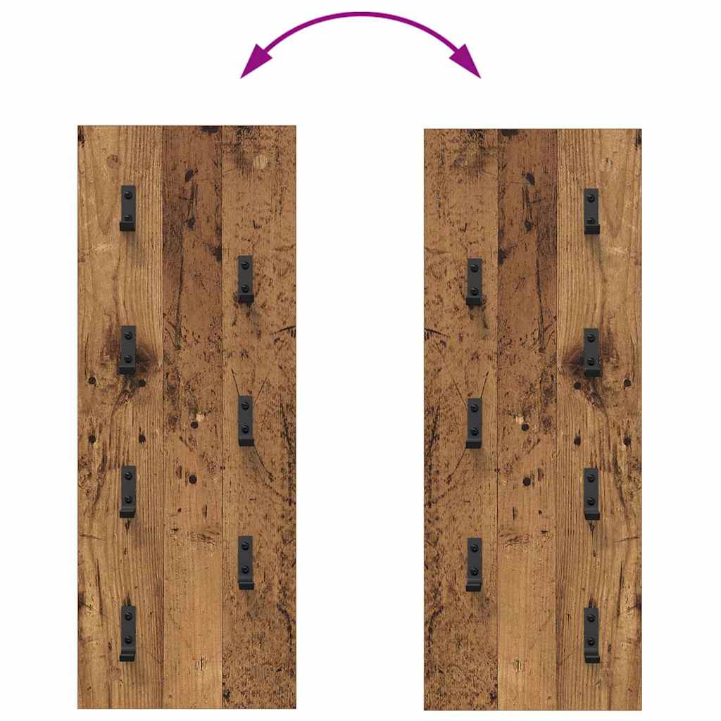 Vješalica za kapute na zidu Zidne Staro drvo 30 x 1,5 x 80 cm