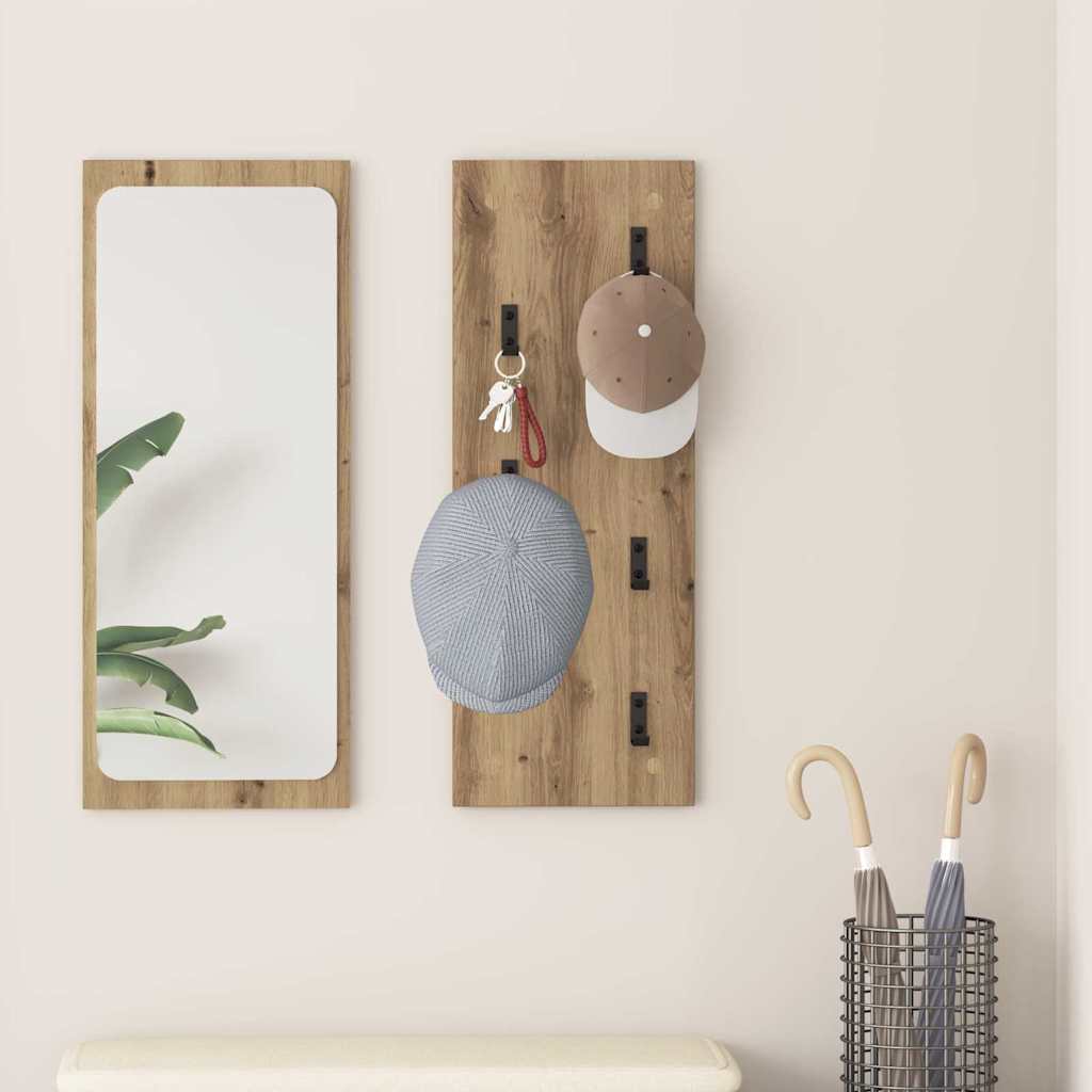 Vješalica za kapute na zidu Umjetnički hrast 30 x 1,5 x 80 cm