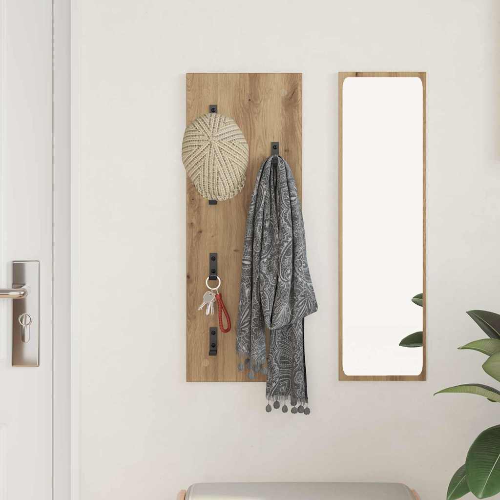 Vješalica za kapute na zidu Umjetnički hrast 30 x 1,5 x 80 cm