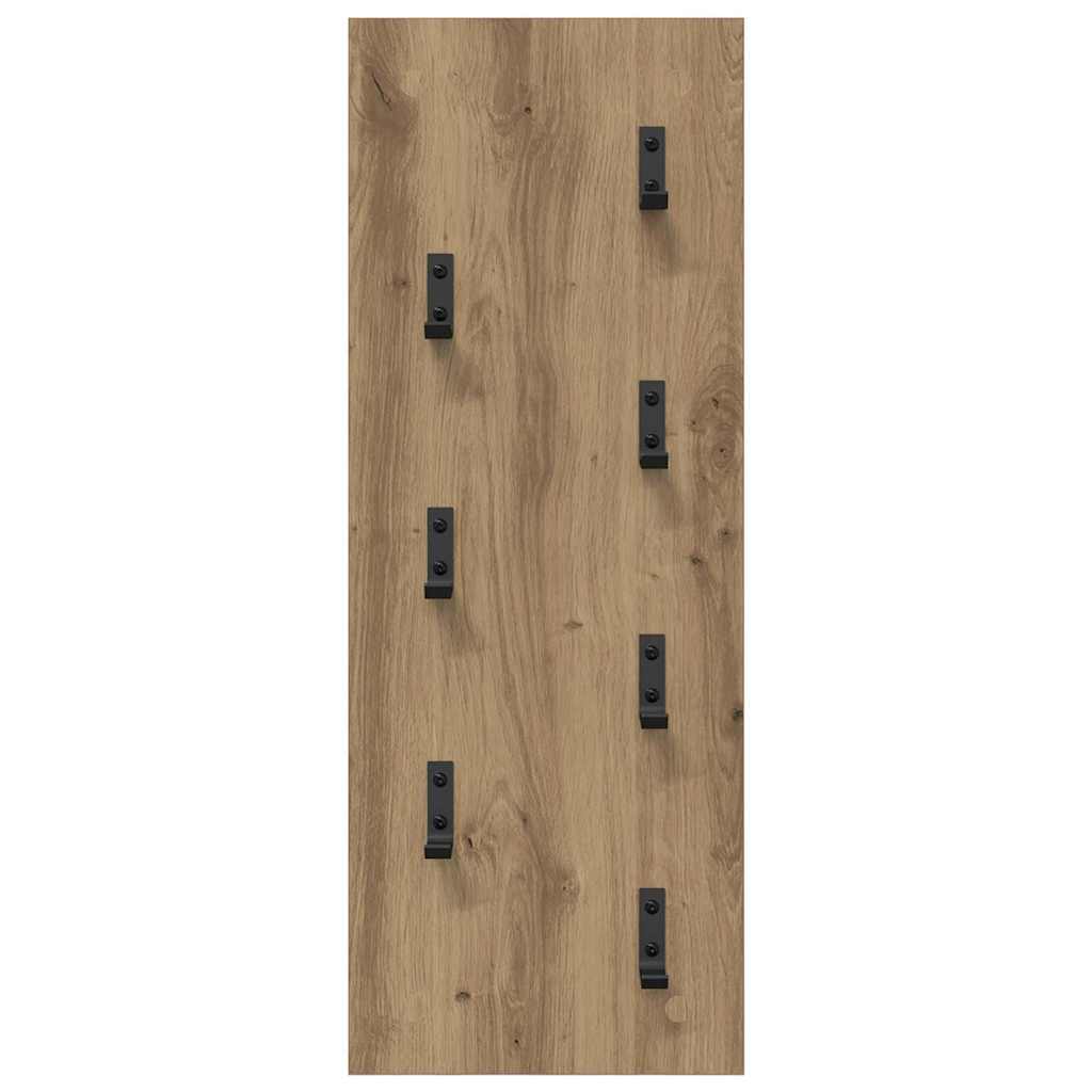Vješalica za kapute na zidu Umjetnički hrast 30 x 1,5 x 80 cm